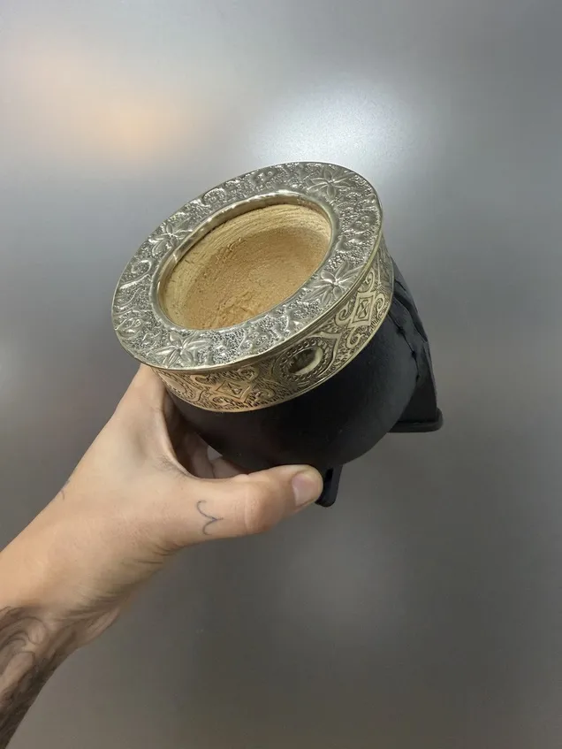 Mate Imperial Alpaca Virola Cincelada
