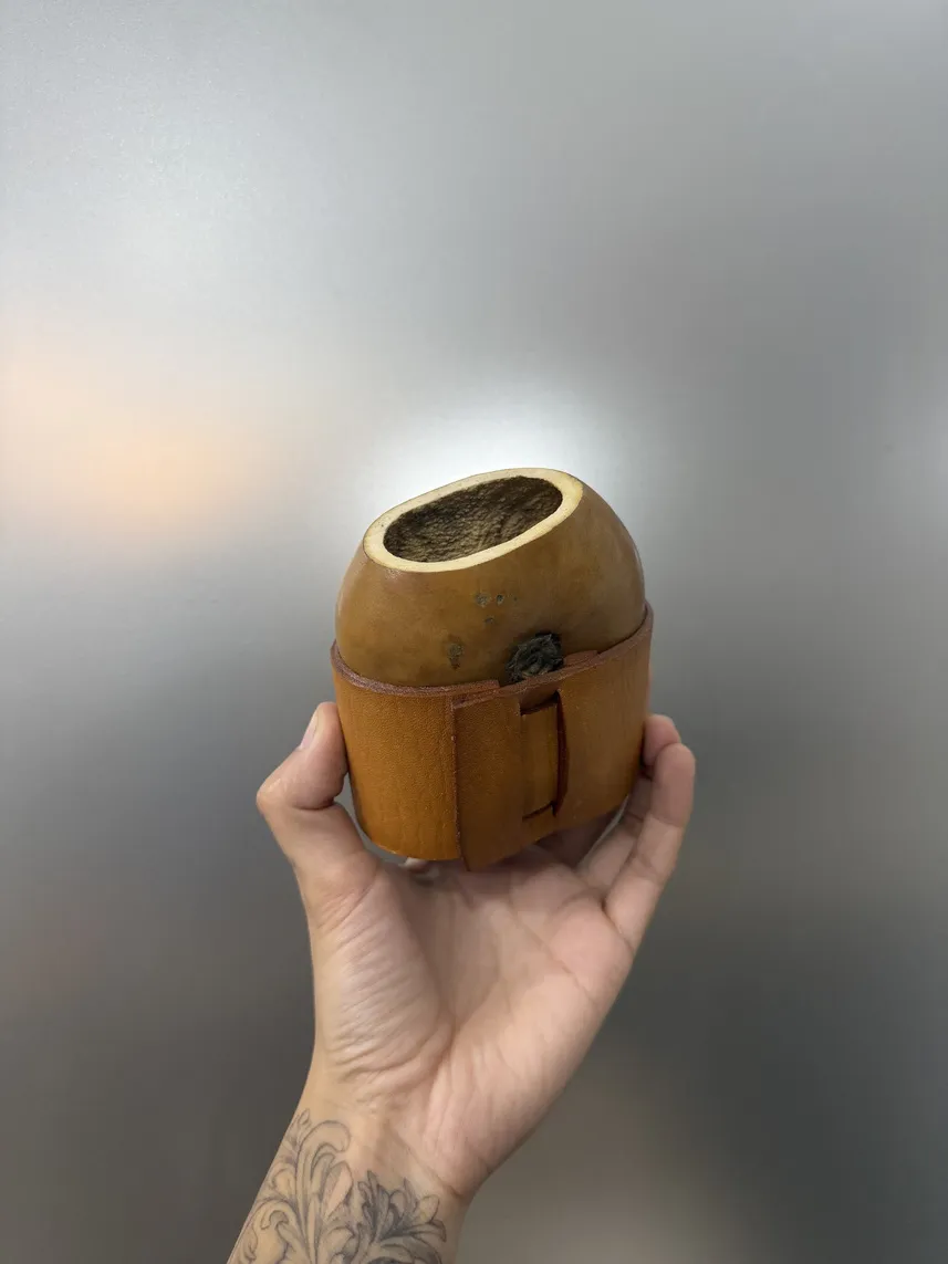 Mate Galleta Base Cuero Vaqueta