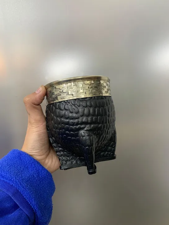 Mate Imperial Alpaca con Cuero Croco — foto 2 de 2